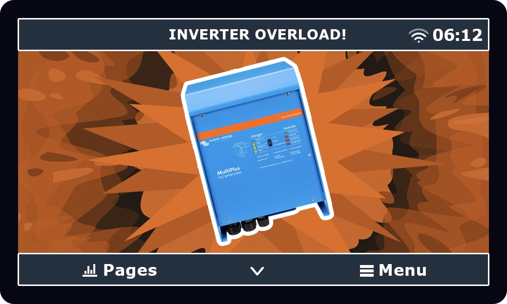 Inverter Overload / Overload Shutdown – Victron Hybrid Inverter/Charger
